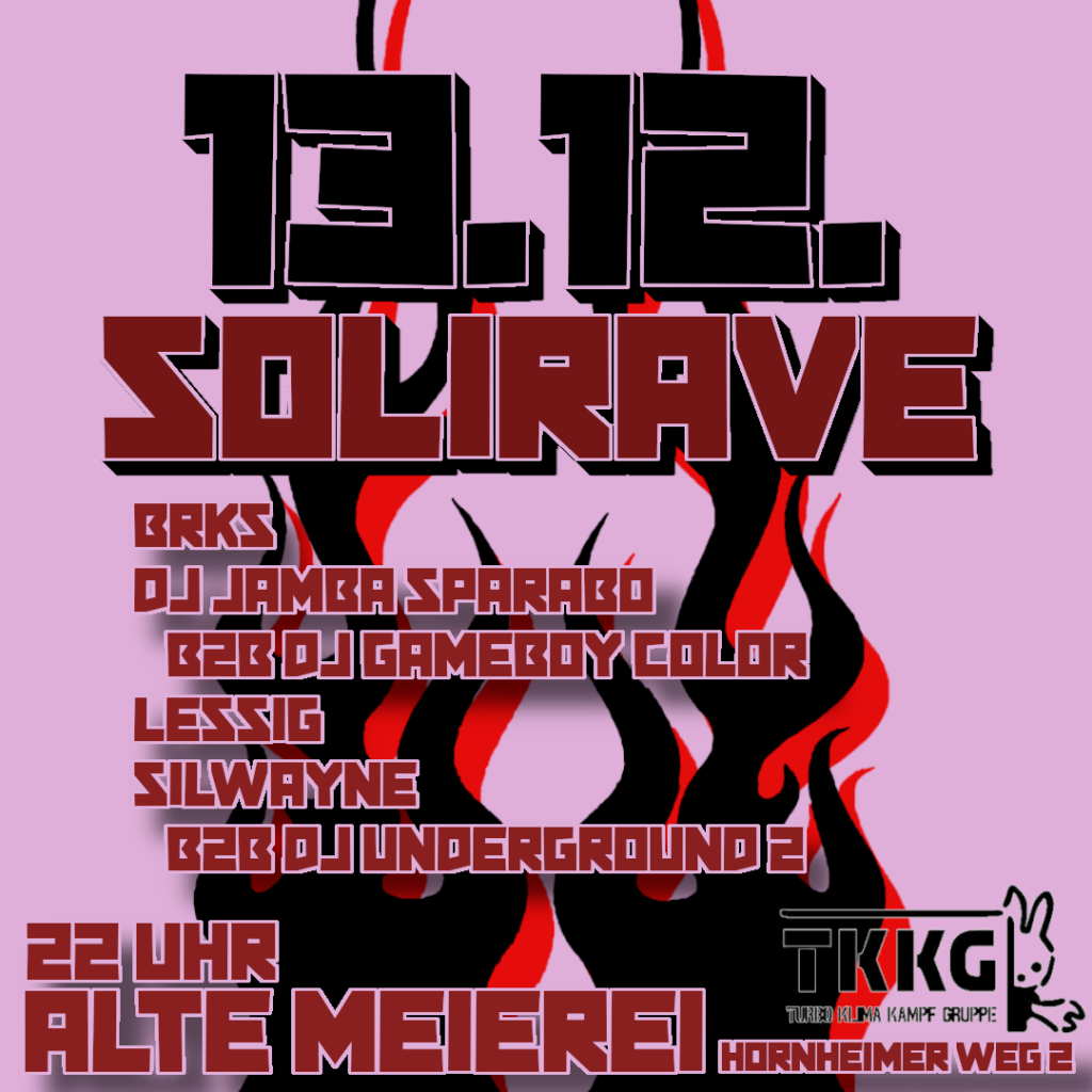 13.12. Solirave BRKS - SJ JAMBA SParabo Bebdjameboy color lessig silwayne beb dj underground 2 - 22 Uhr Alte Meierei